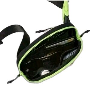 Fabletics Belt Bag Black Neon Spark Sm Nylon Canvas Travel Bag Work School New